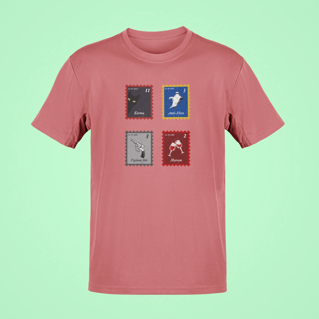 midnights song stamps karma oversized t shirt white