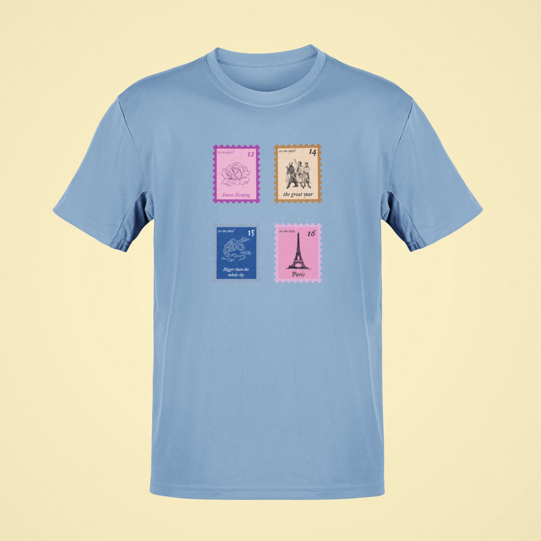 midnights song stamps sweet nothing oversized t shirt baby blue