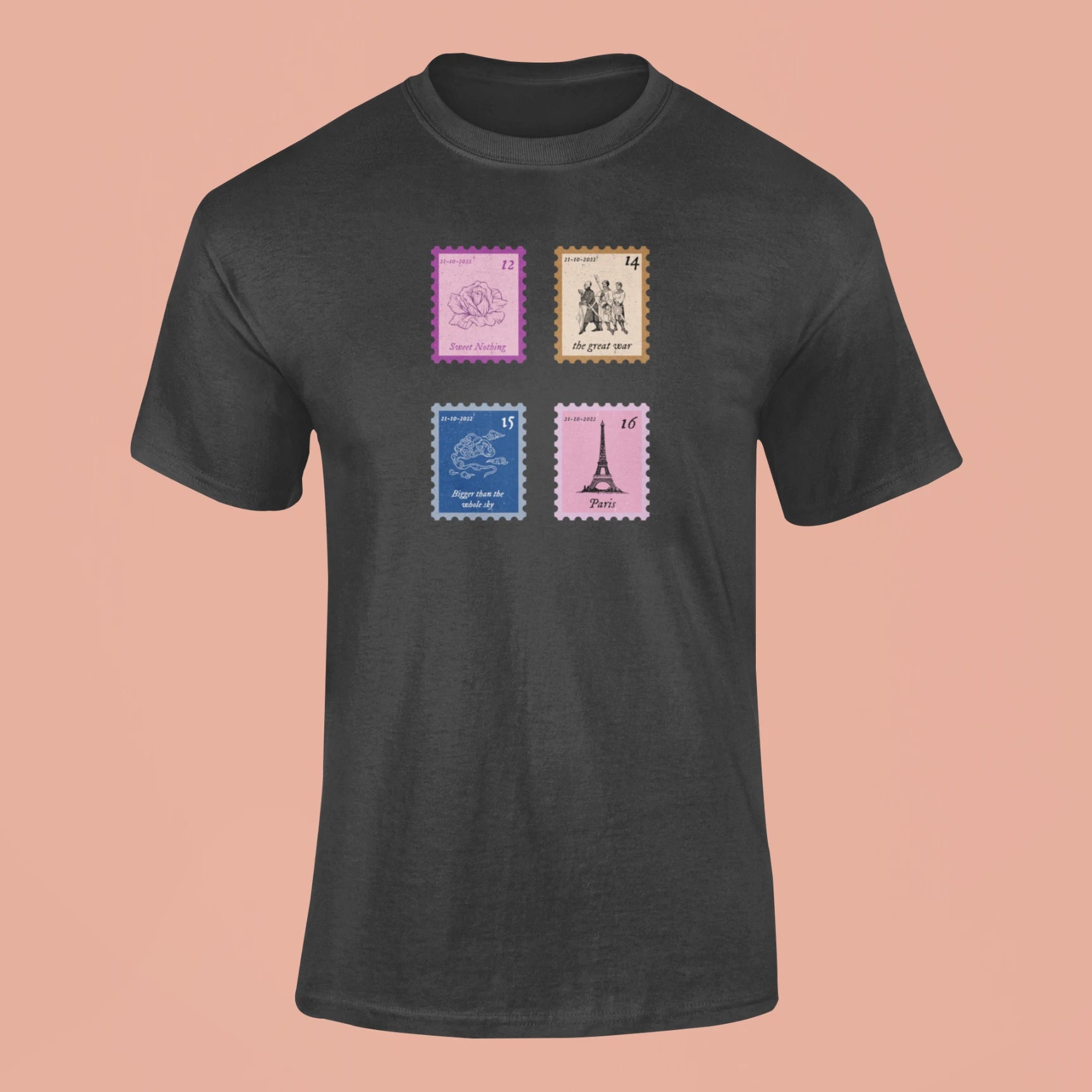 midnights song stamps sweet nothing t shirt black
