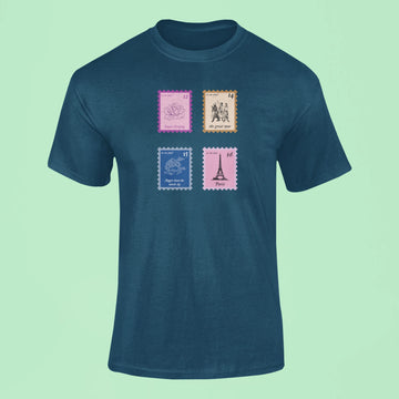midnights song stamps sweet nothing t shirt navy blue