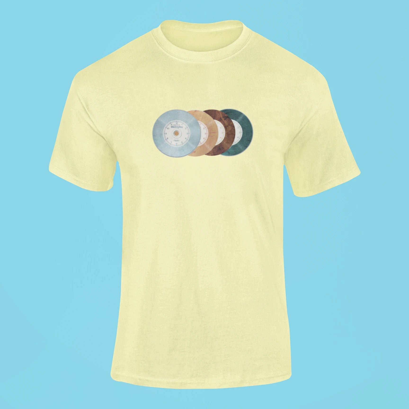 midnights vinyl cd t shirt butter yellow