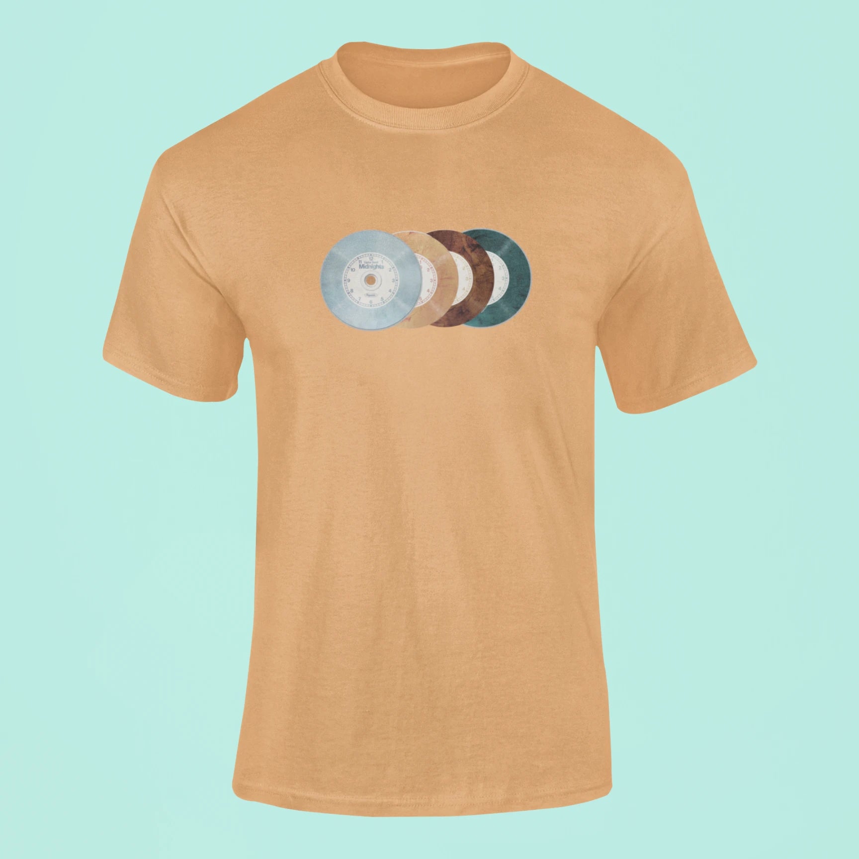 midnights vinyl cd t shirt mustard yellow