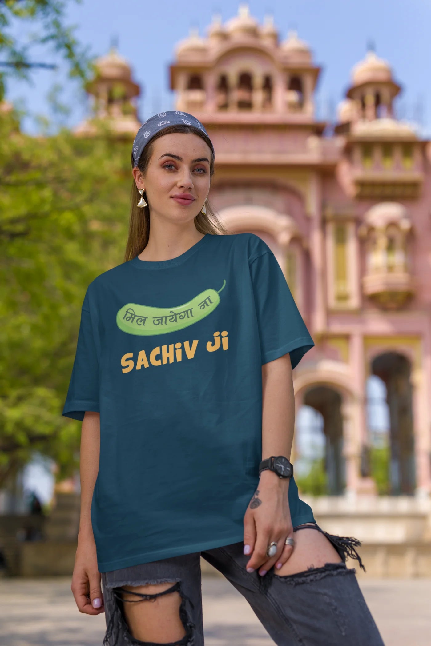 Mil jayega na sachiv ji Oversized T-Shirt