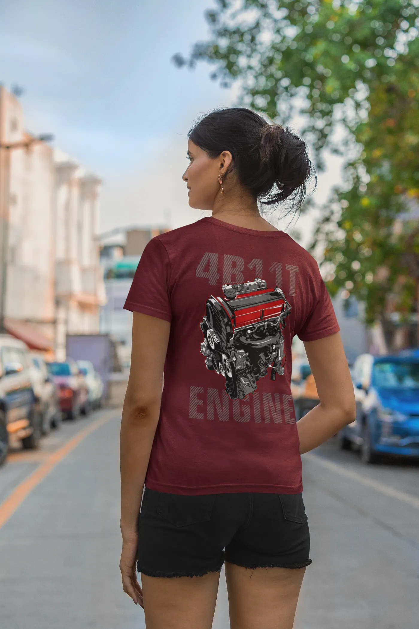 Mitsubishi Lancer Evolution 4B11T Engine T-Shirt