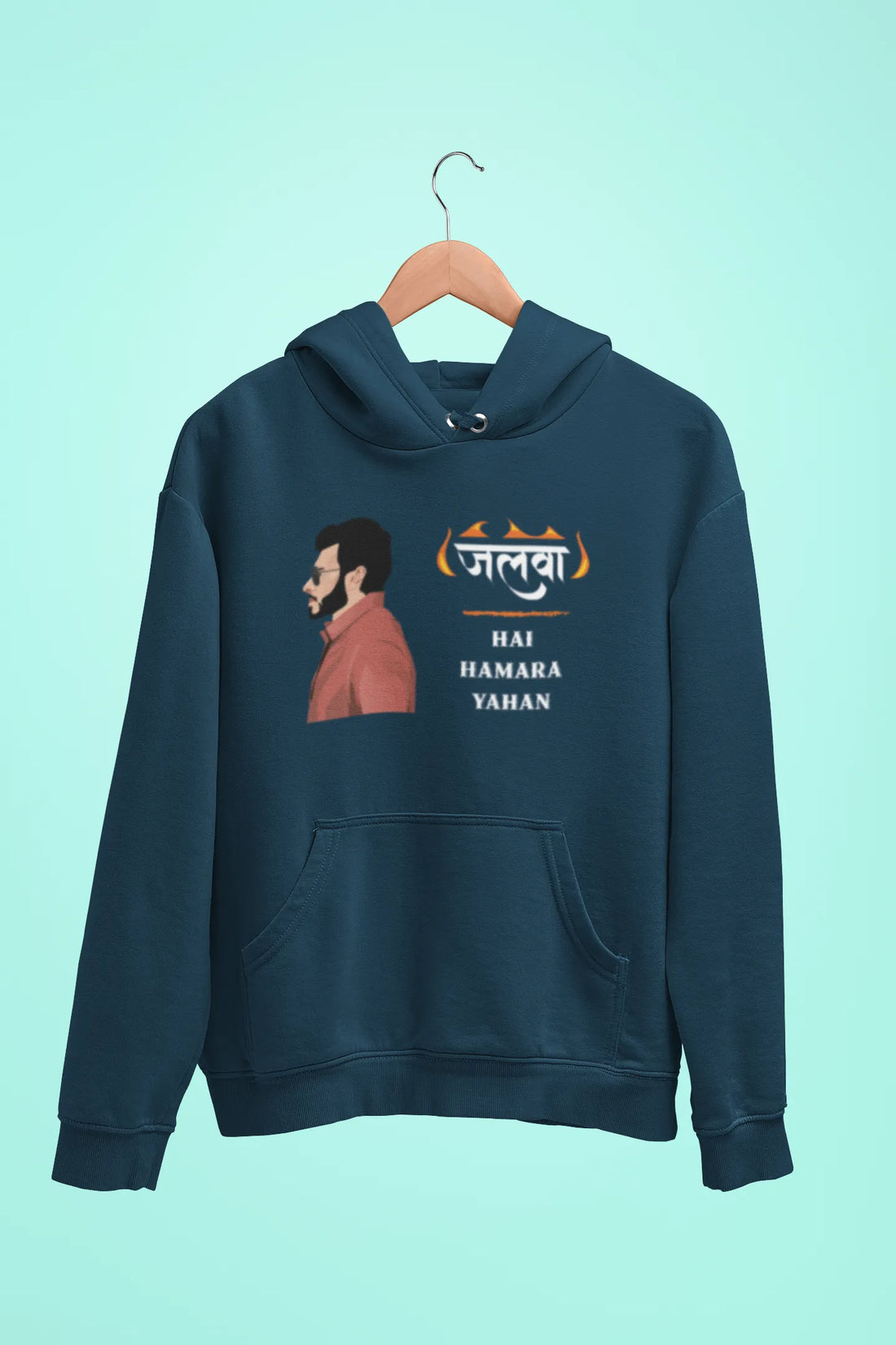 munna bhaiya jalwa hai hamara yahan unisex hoodie white