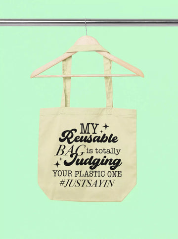 my reusable bag is totally judging scaled