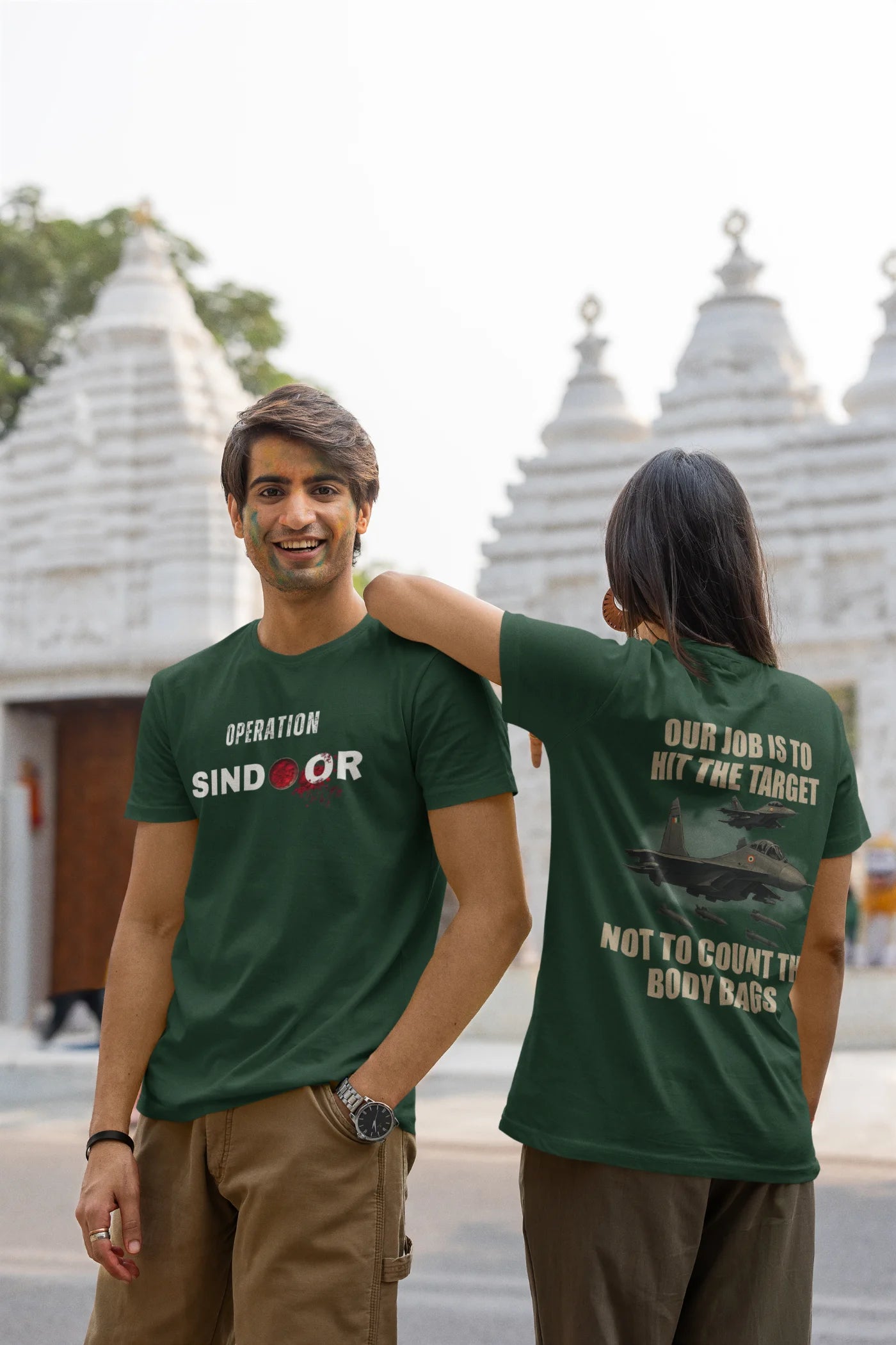 Operatie Sindoor - Onze taak is om het doelwit te raken, niet om de lijkenzakken te tellen (voor- en achterkant) T-shirt