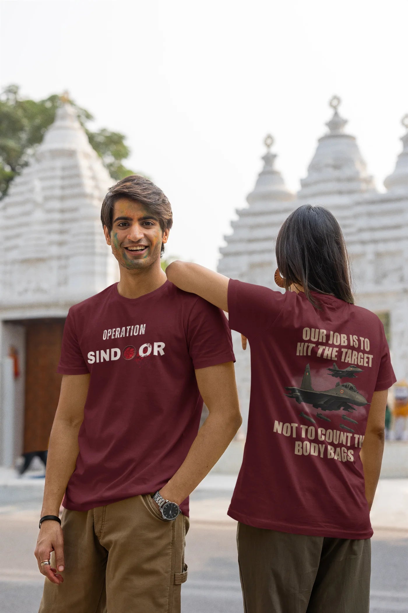 Operatie Sindoor - Onze taak is om het doelwit te raken, niet om de lijkenzakken te tellen (voor- en achterkant) T-shirt