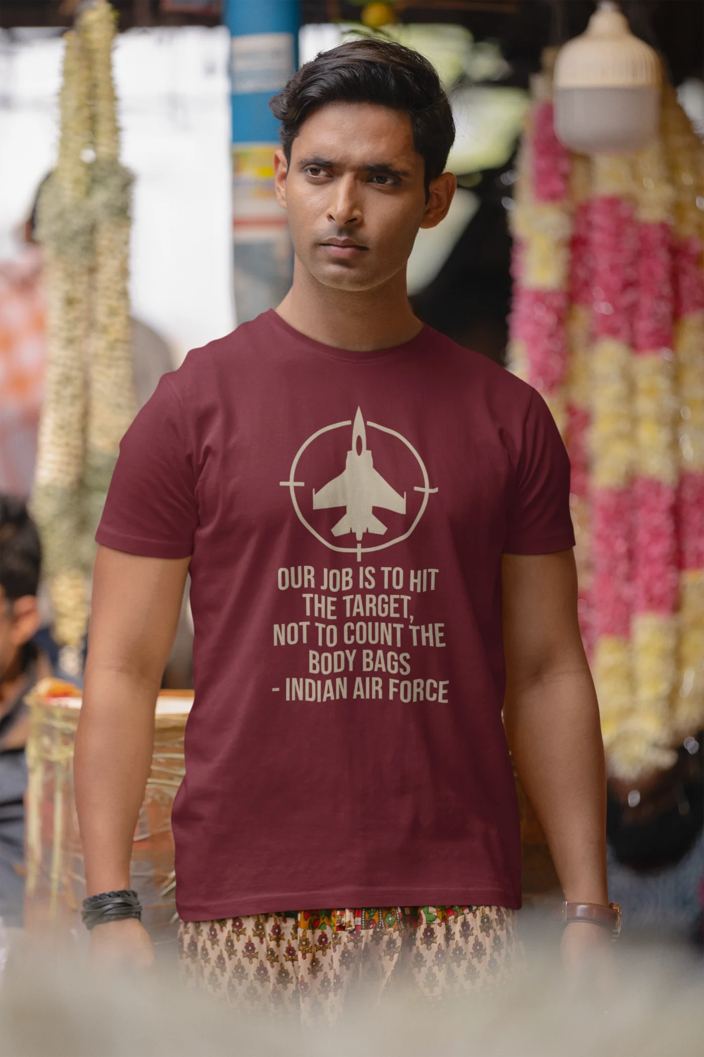 Our job is to hit the target, not to count the body bags - IAF T-Shirt