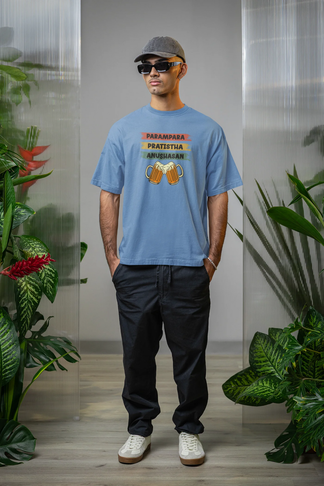 Parampara, Pratistha, Anushasan Oversized T-Shirt
