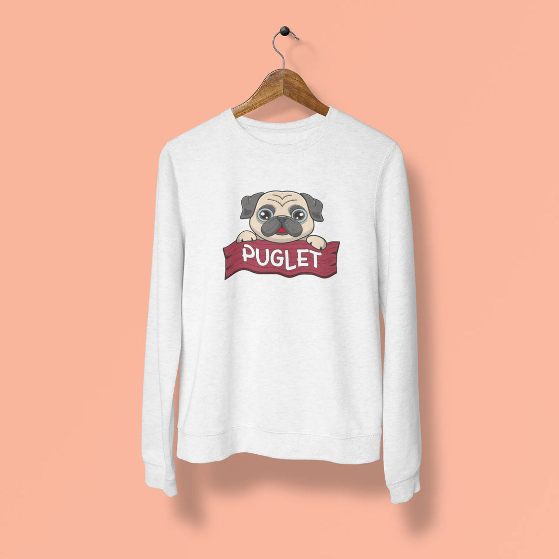 pug puglet unisex sweatshirt green