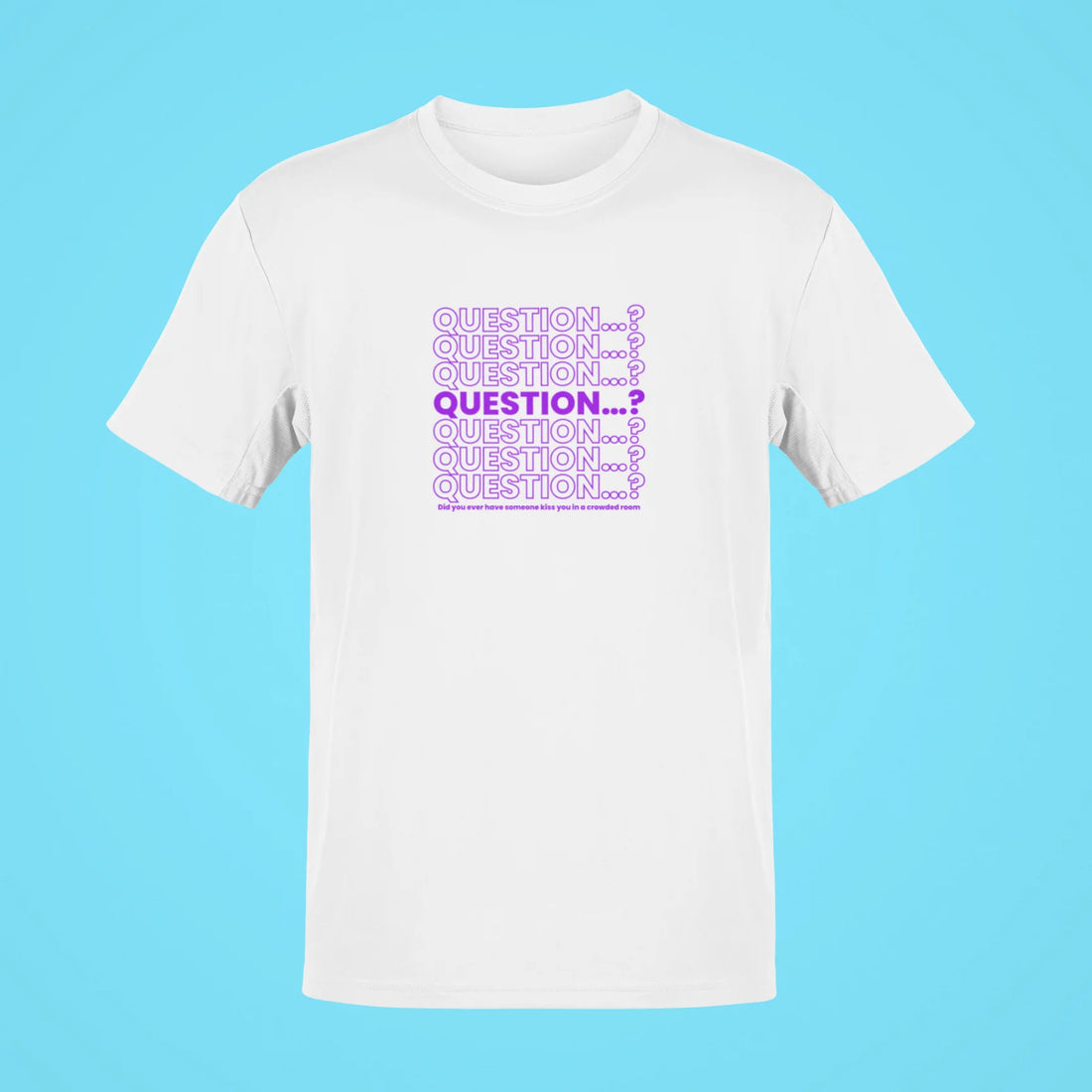 question oversized t shirt white