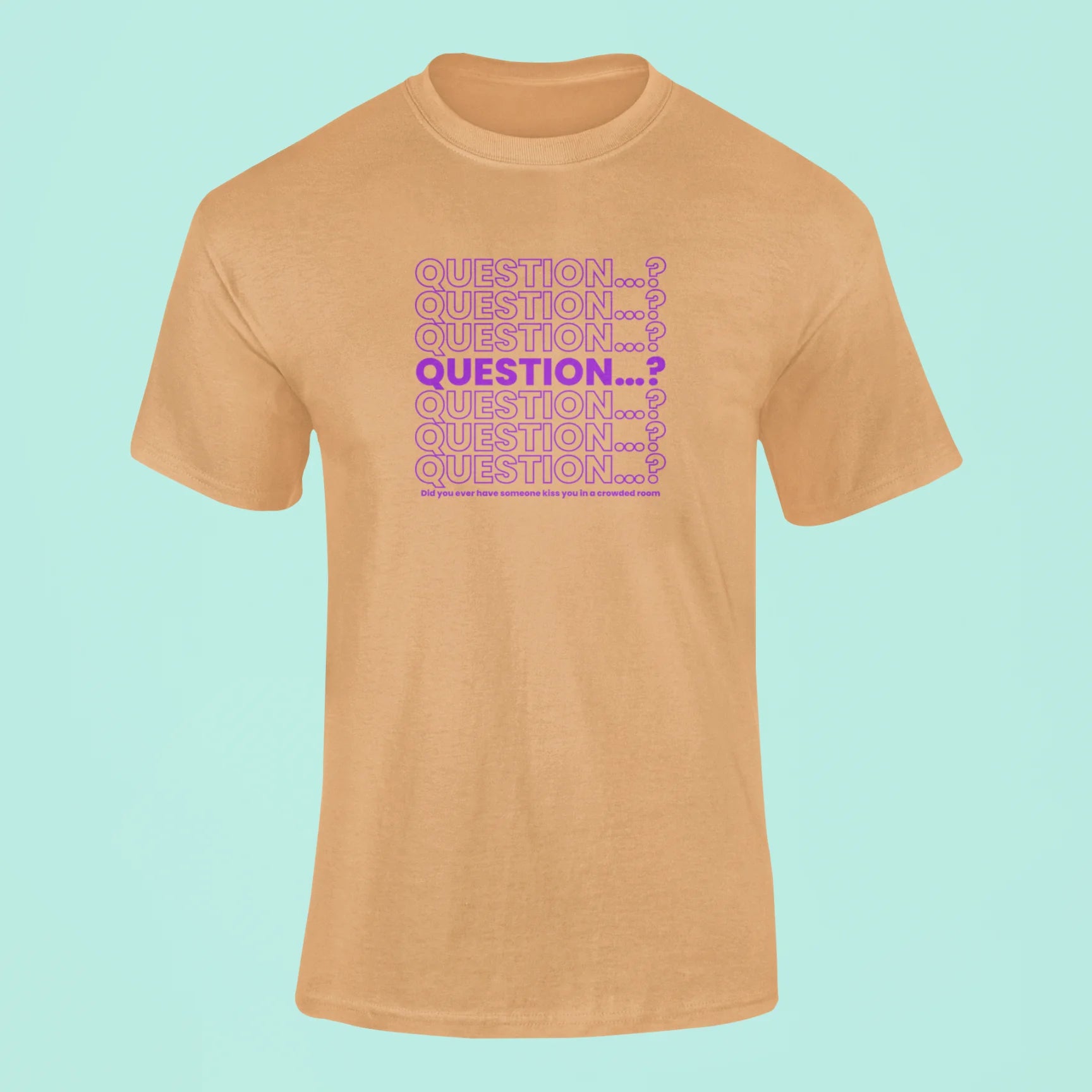 question t shirt mustard yellow