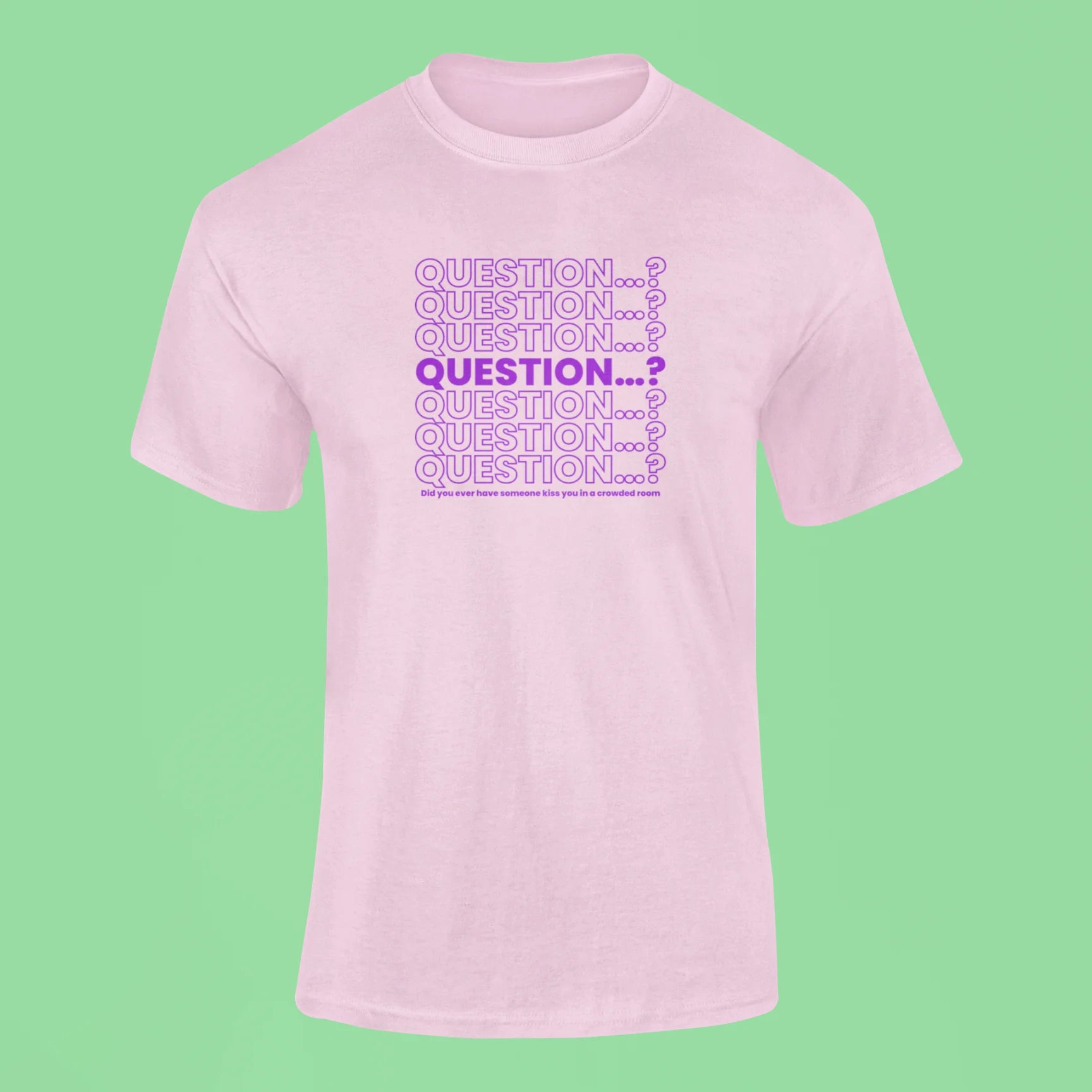 question t shirt pink
