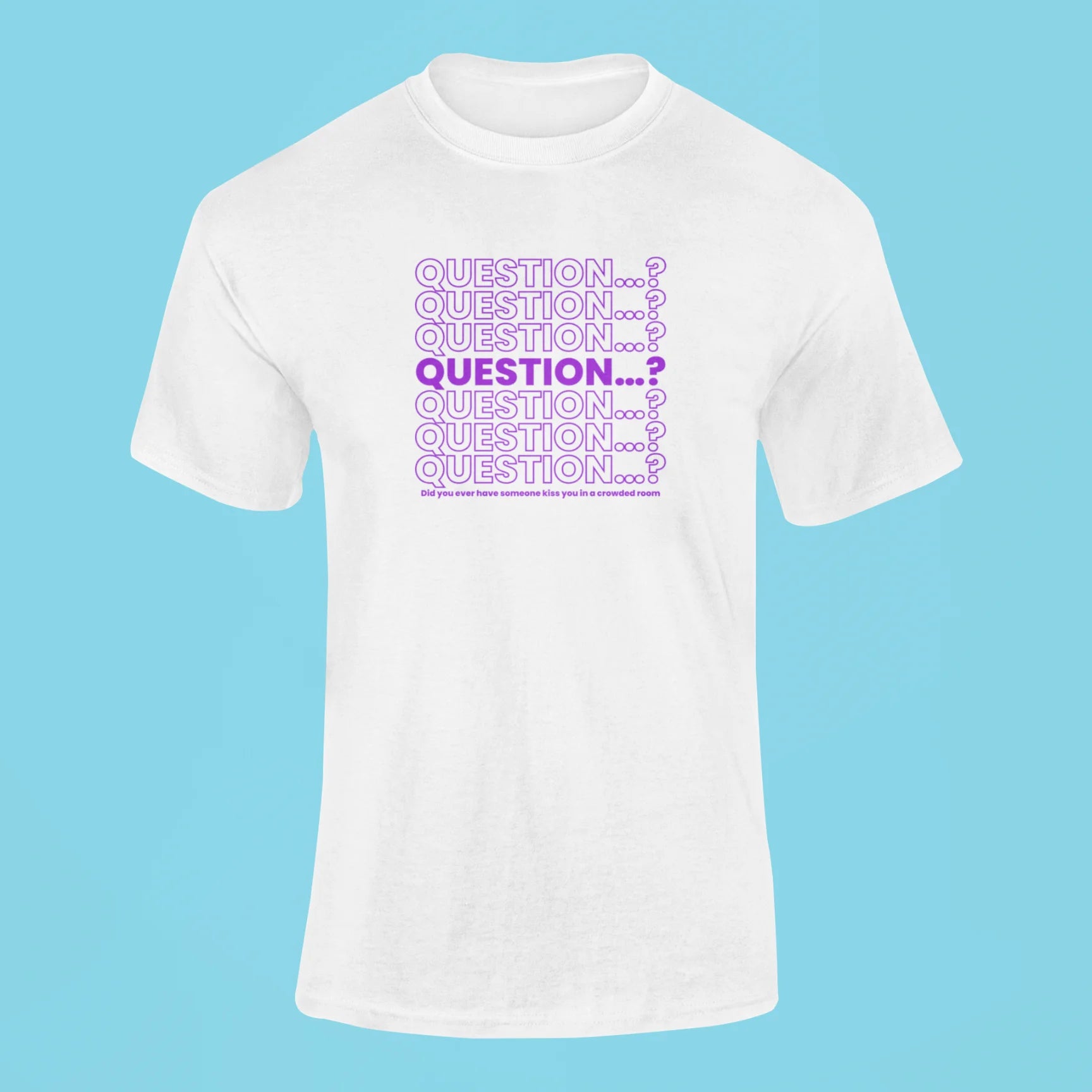 question t shirt white