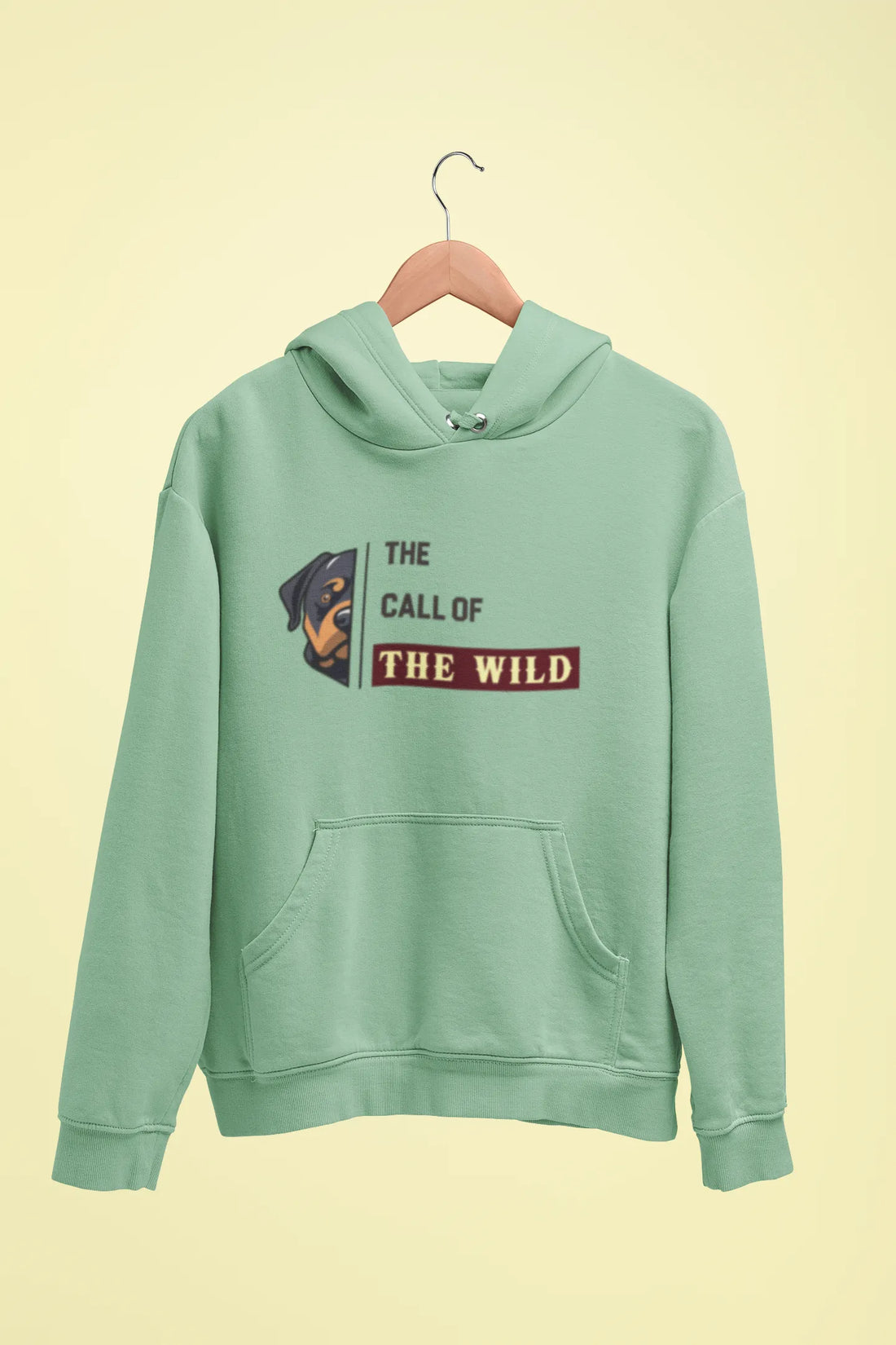 rottweiler the call of the wild unisex hoodie mint green