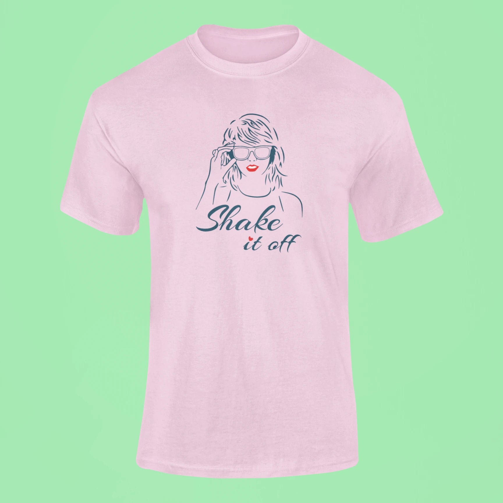 shake it off t shirt pink