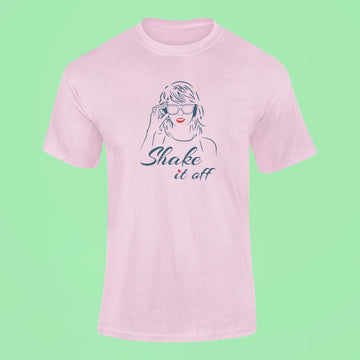 shake it off t shirt pink