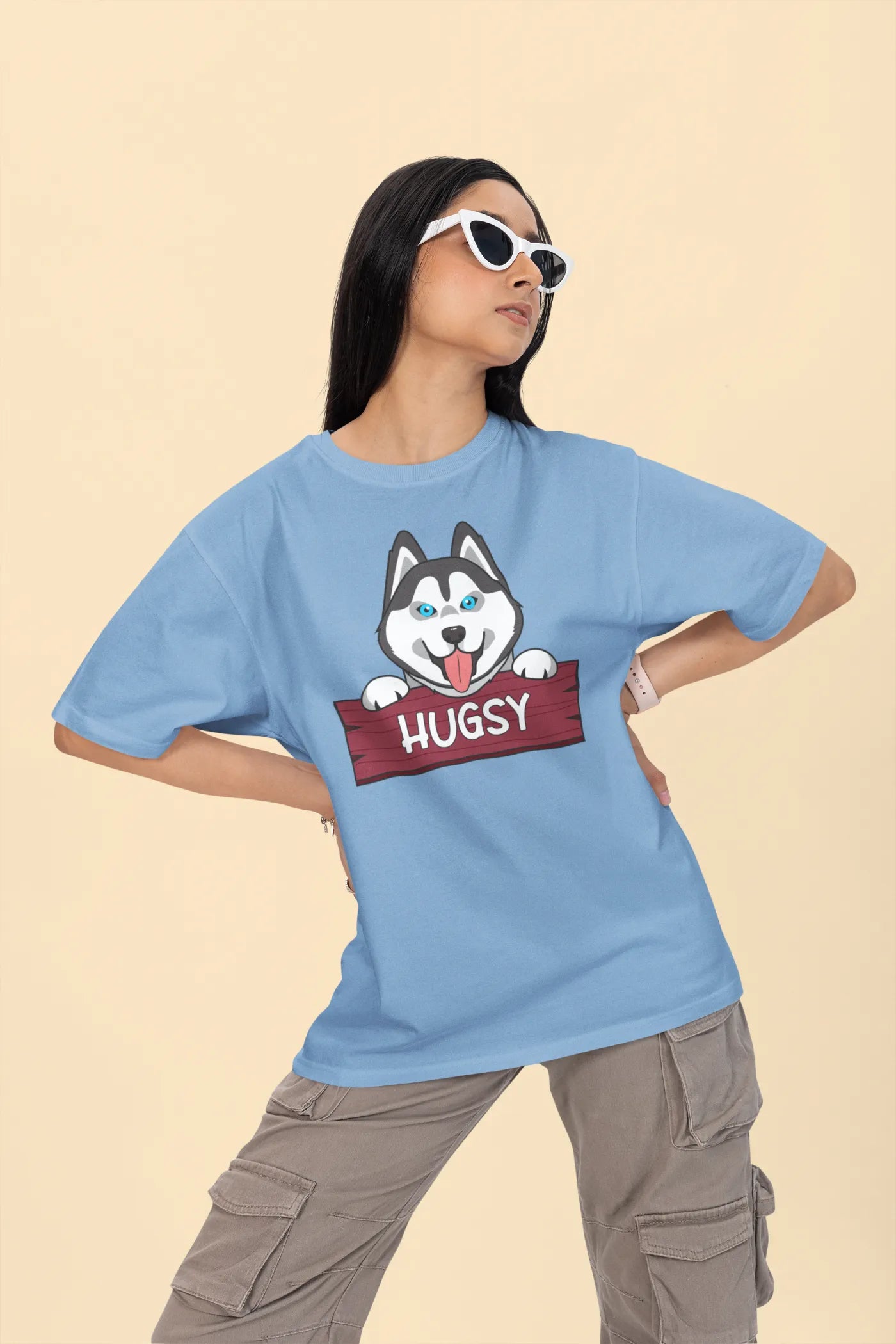 Siberian Husky - Hugsy Oversized T-Shirt