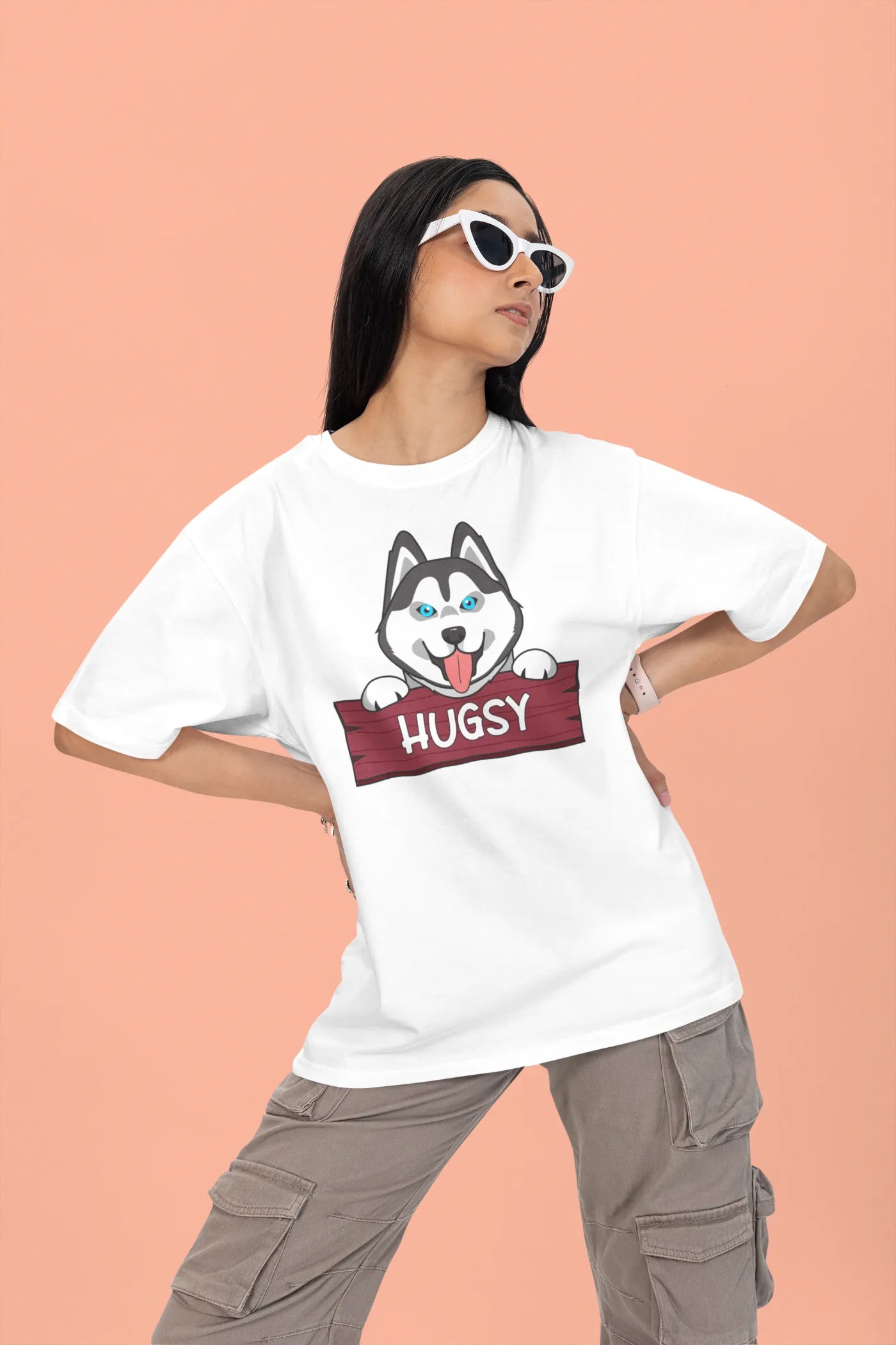 Siberian Husky - Hugsy Oversized T-Shirt