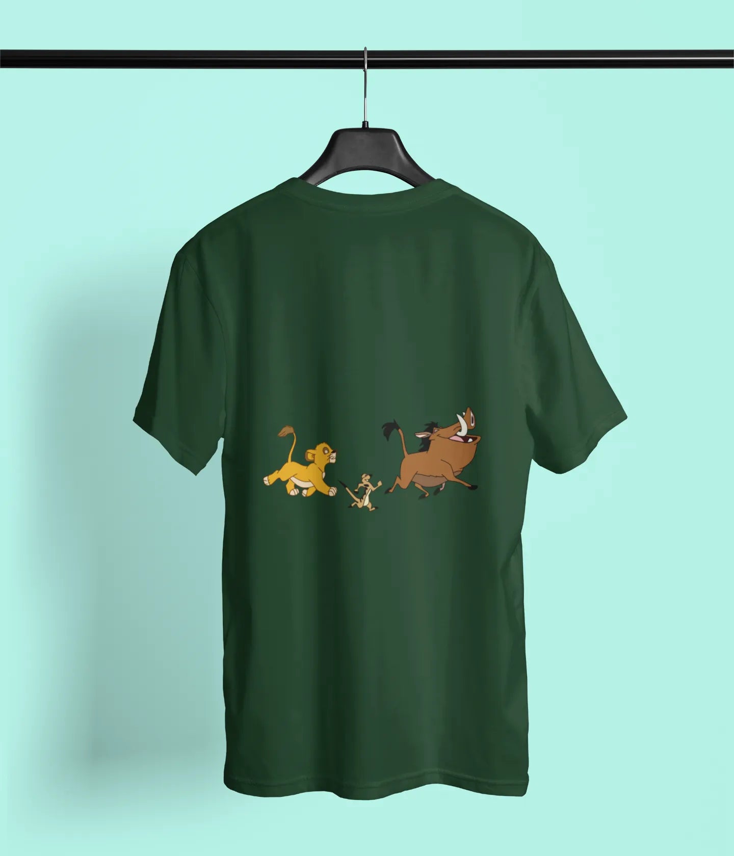 simba pumbaa timon back print 2 green