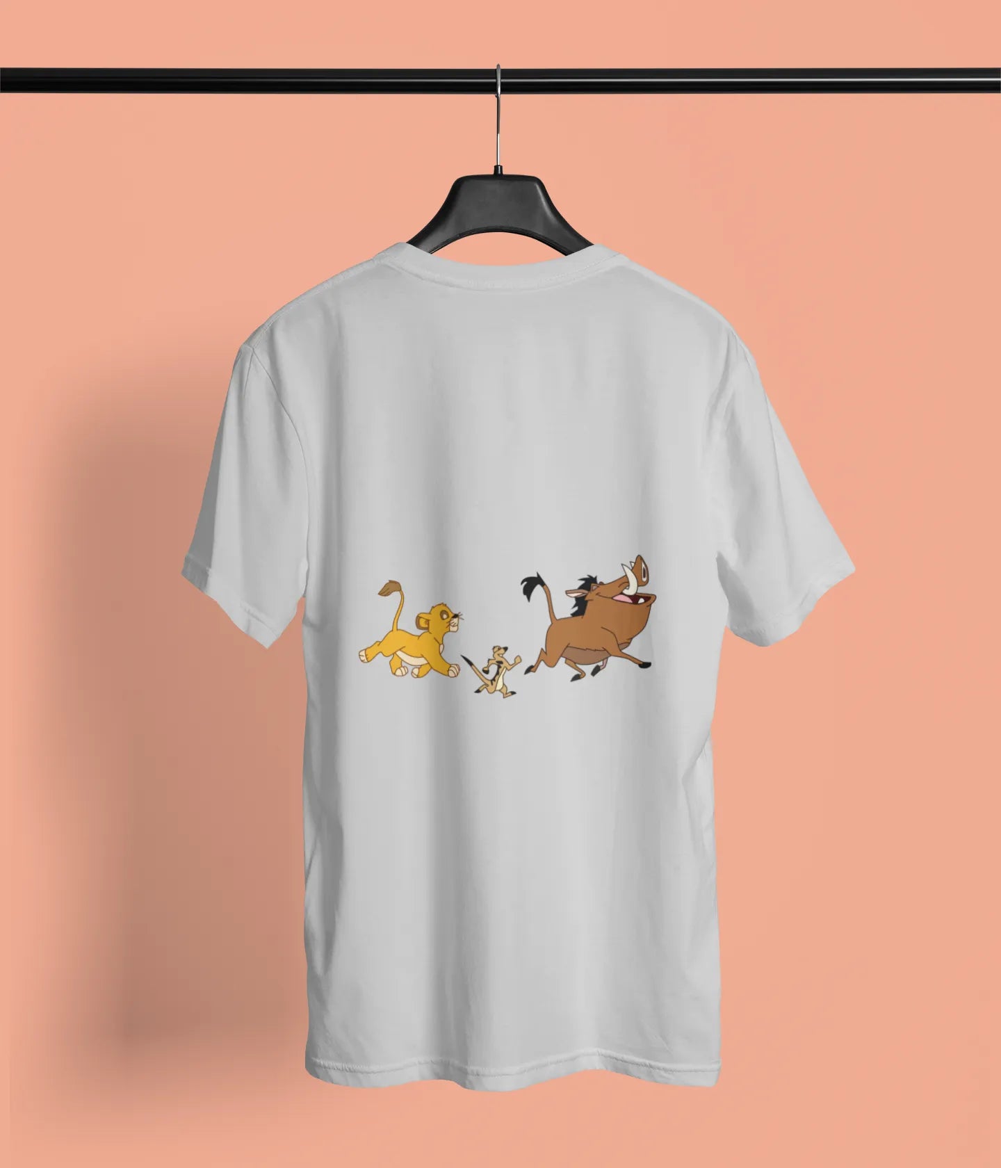 simba pumbaa timon back print 2 grey