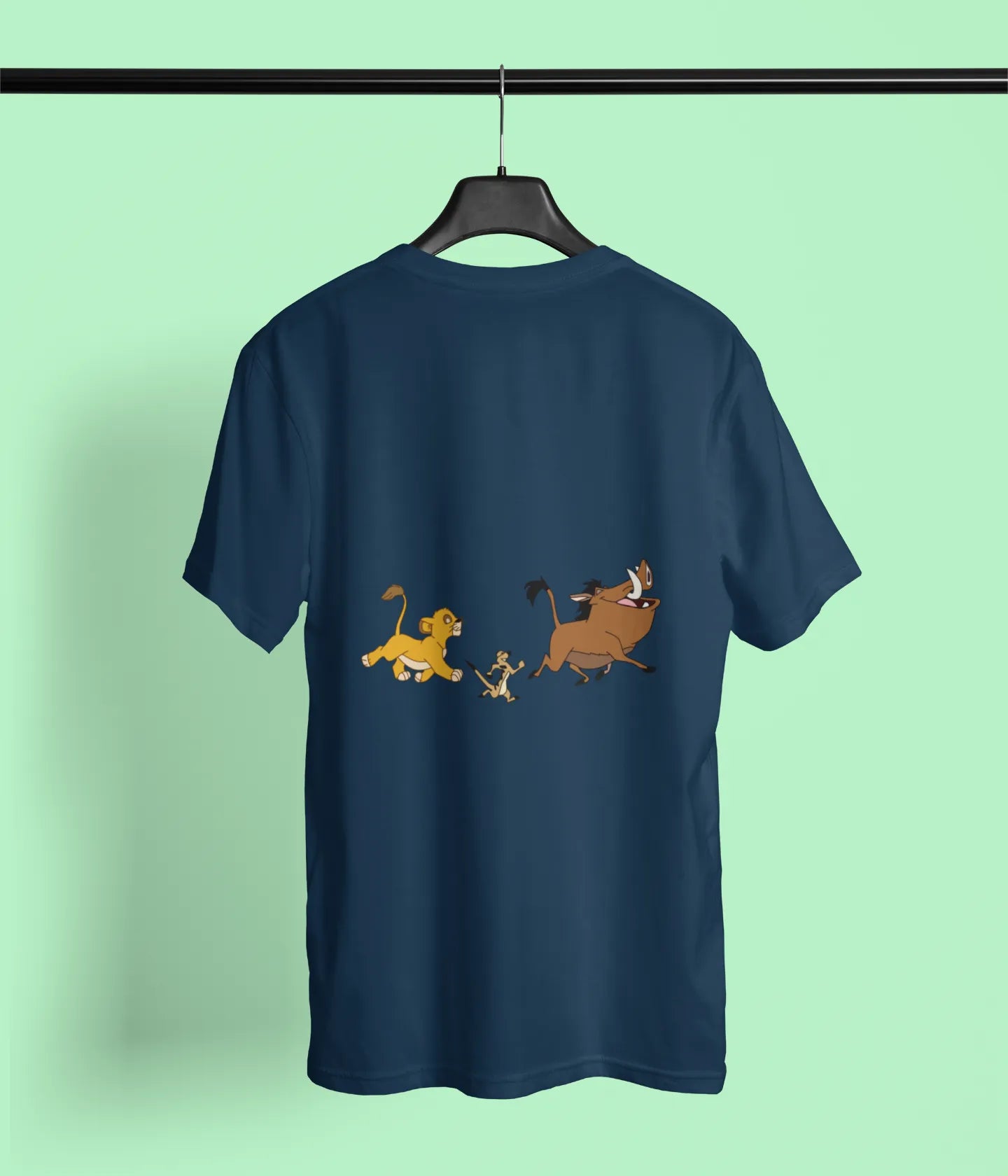 simba pumbaa timon back print 2 navy blue
