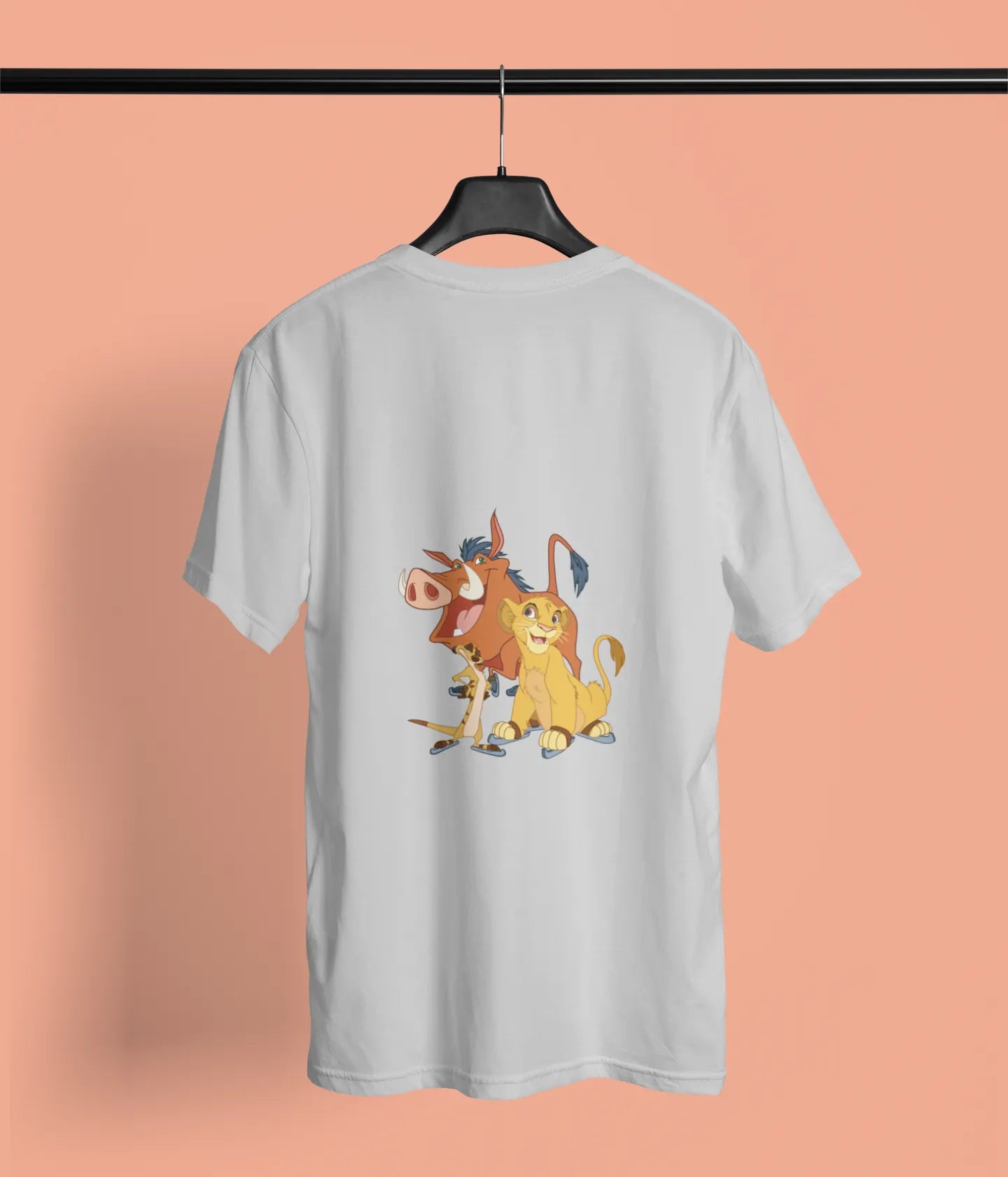 simba pumbaa timon back print grey