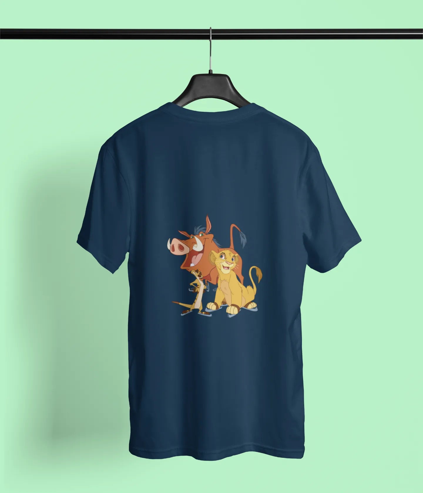 simba pumbaa timon back print navy blue