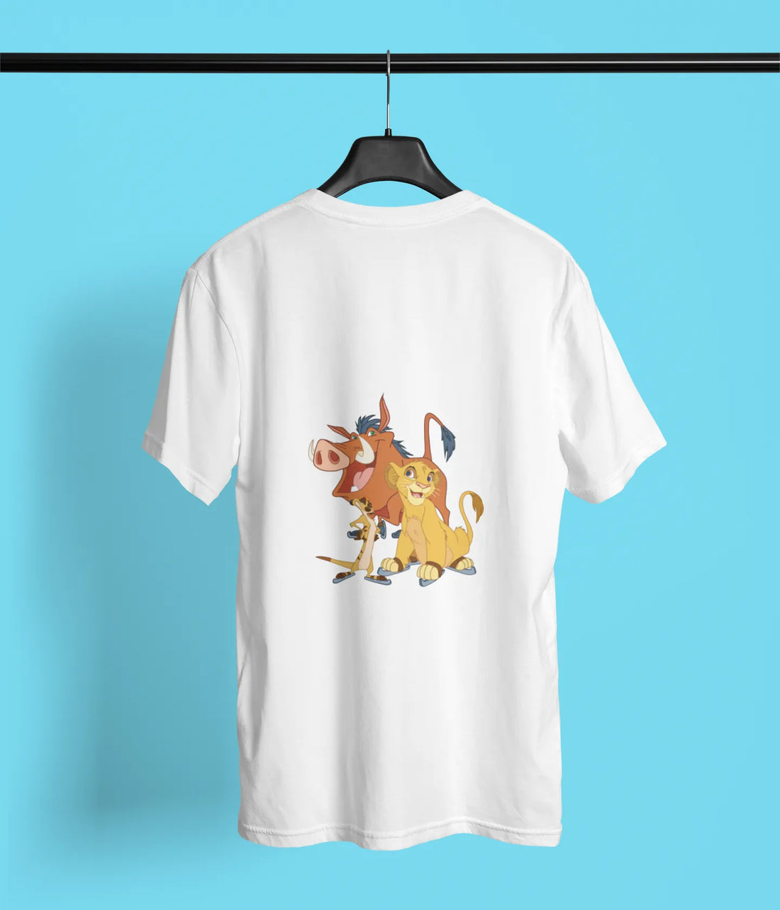 simba pumbaa timon back print pink
