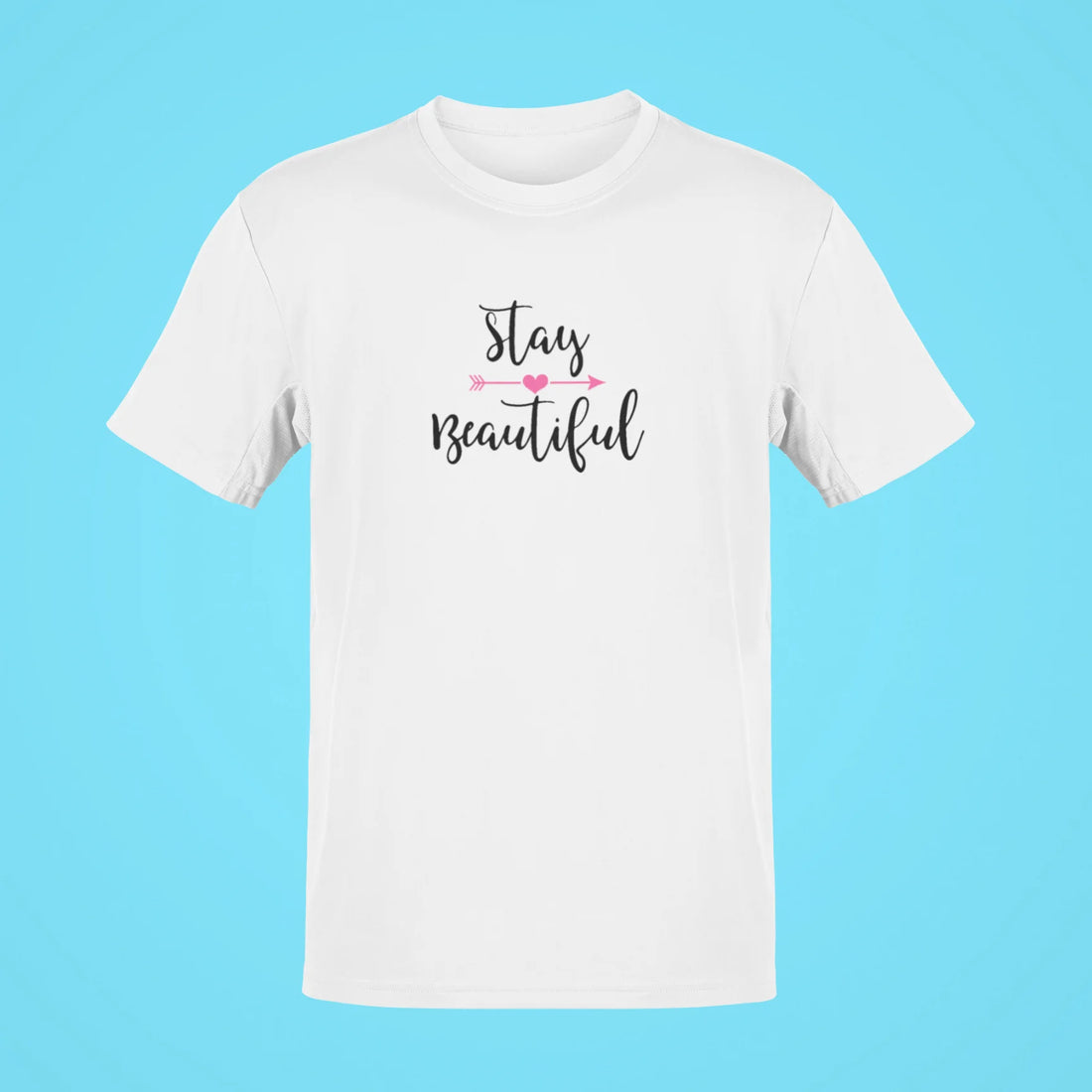 stay beautiful oversized t shirt baby blue