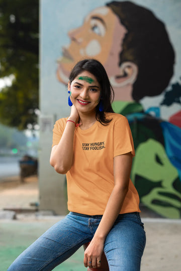 Blijf hongerig, blijf dwaas T-shirt