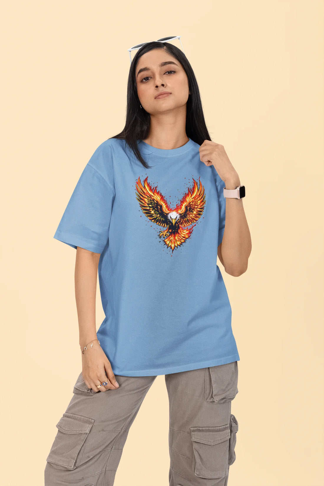 Sunrisers Hyderabad Eagle Oversized T-shirt