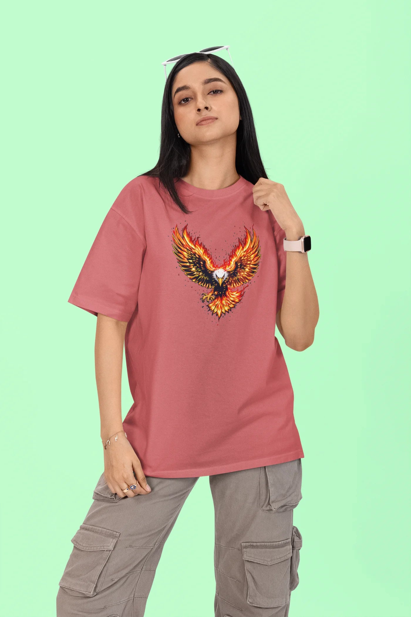 Sunrisers Hyderabad Eagle Oversized T-shirt