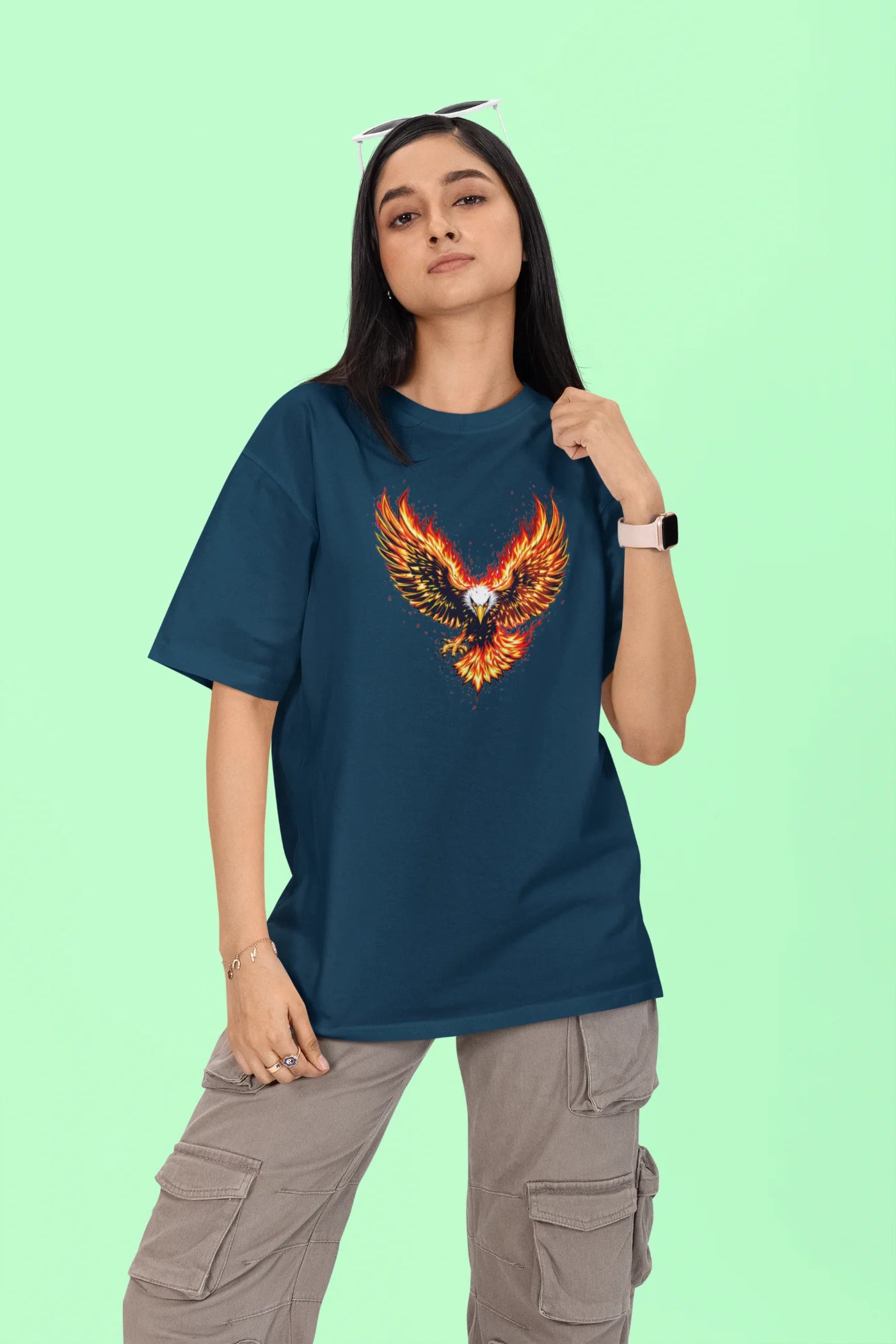 Sunrisers Hyderabad Eagle Oversized T-shirt