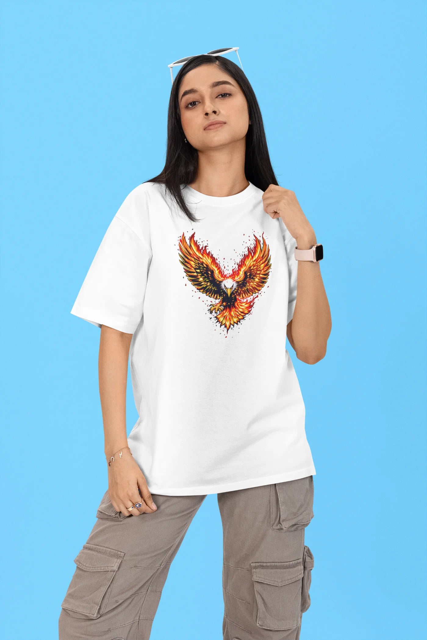 Sunrisers Hyderabad Eagle Oversized T-shirt