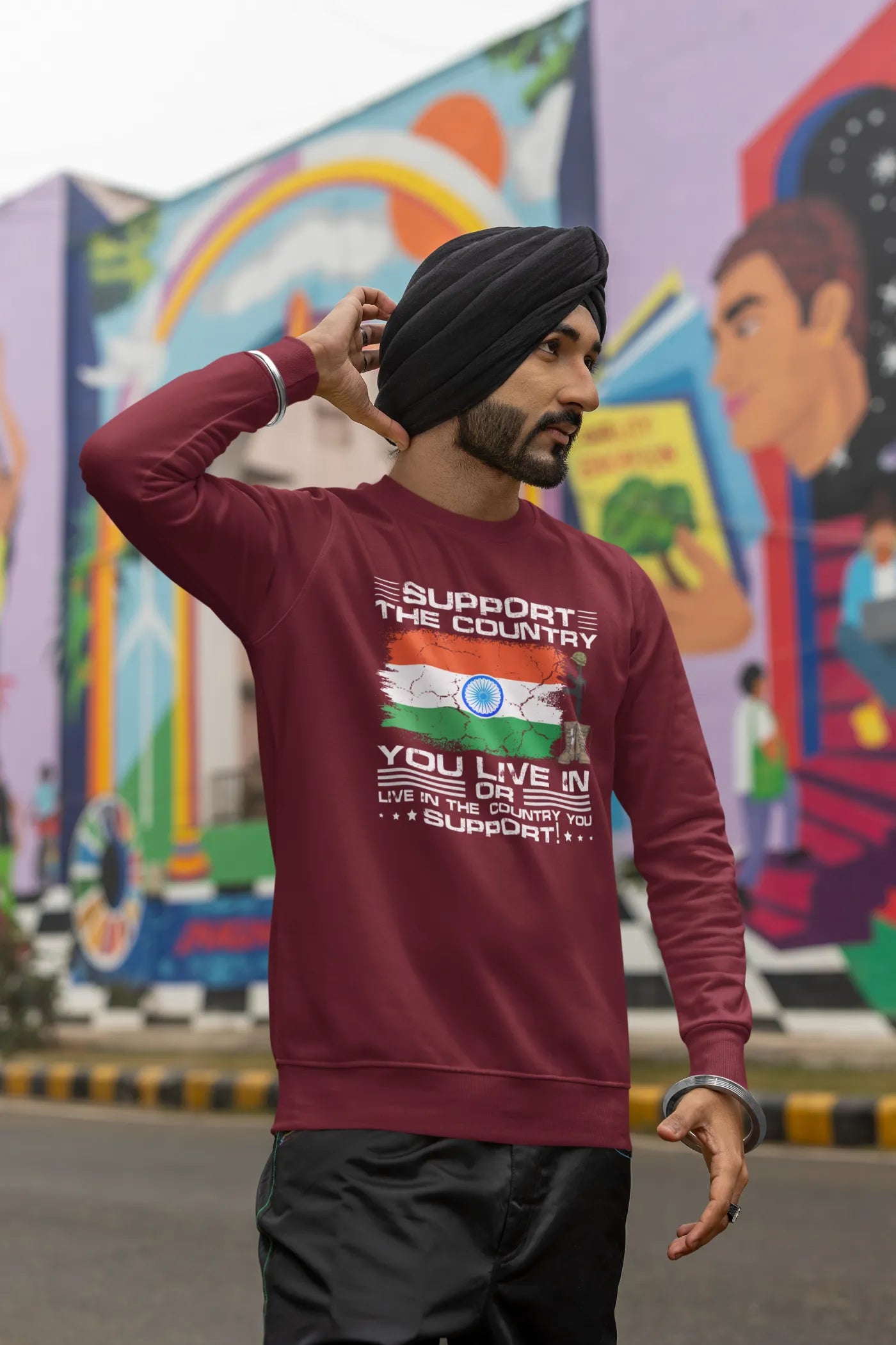 Support the country you live in Unisex Sweatshirt