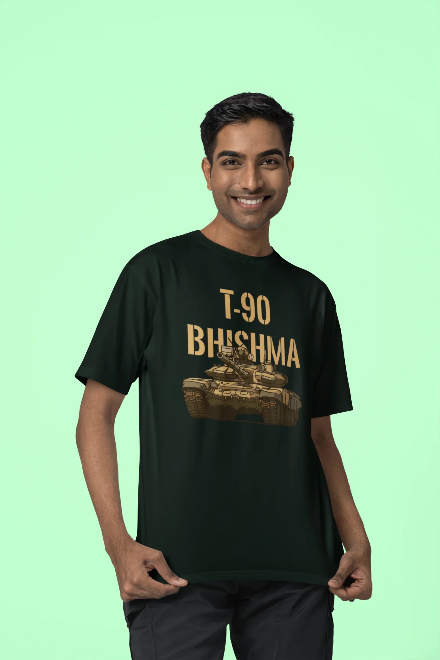T-90 Bhishma Tank Oversized T-Shirt