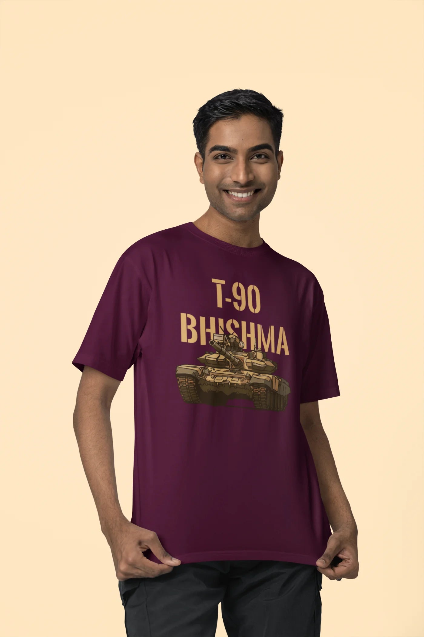 T-90 Bhishma Tank Oversized T-Shirt