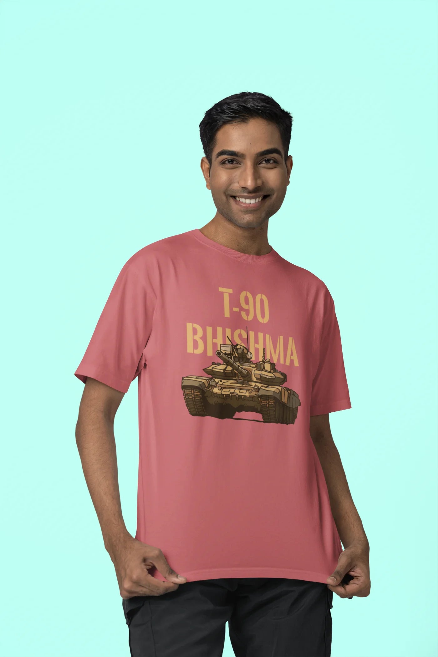 T-90 Bhishma Tank Oversized T-Shirt