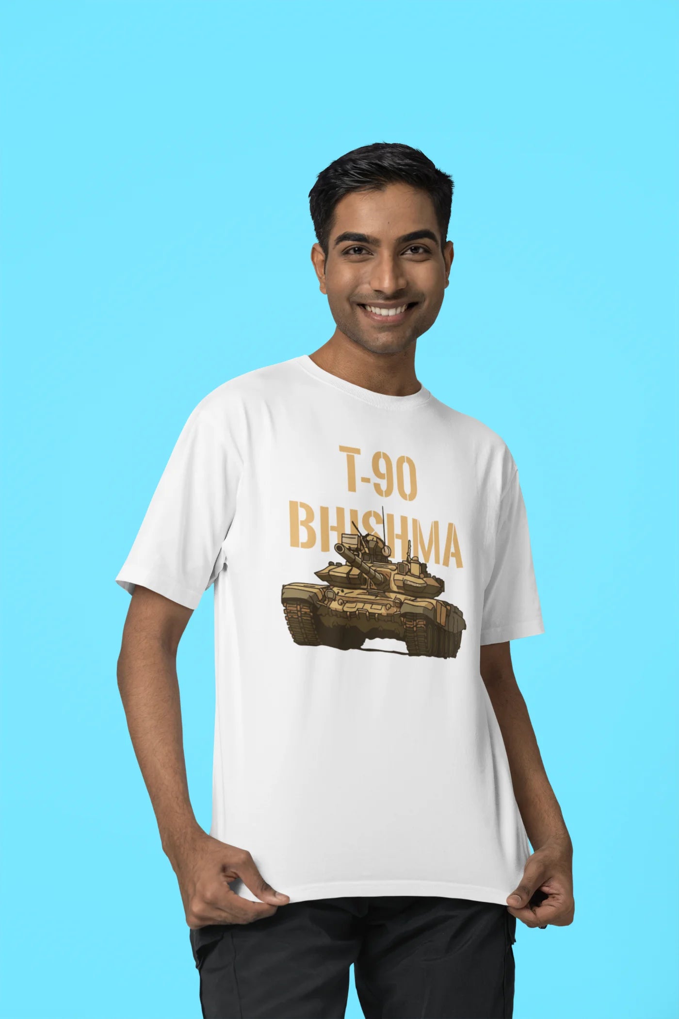T-90 Bhishma Tank Oversized T-Shirt