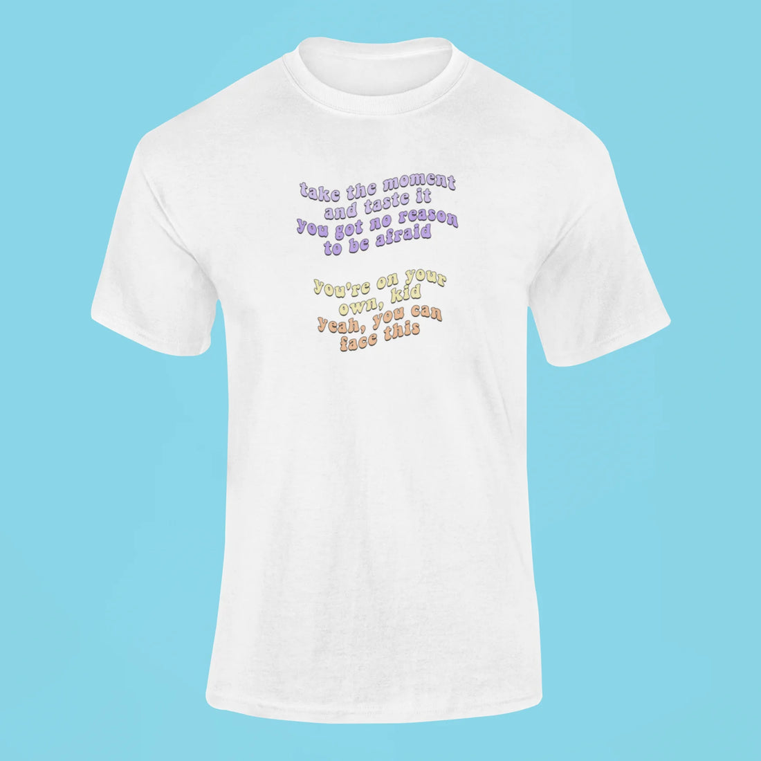 take the moment and taste it t shirt royal blue