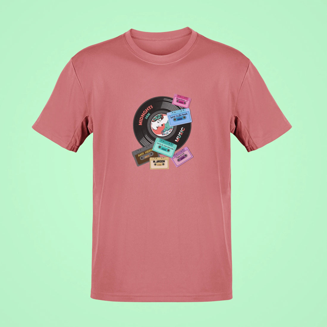 taylor swift albums cds and cassette oversized t shirt rose