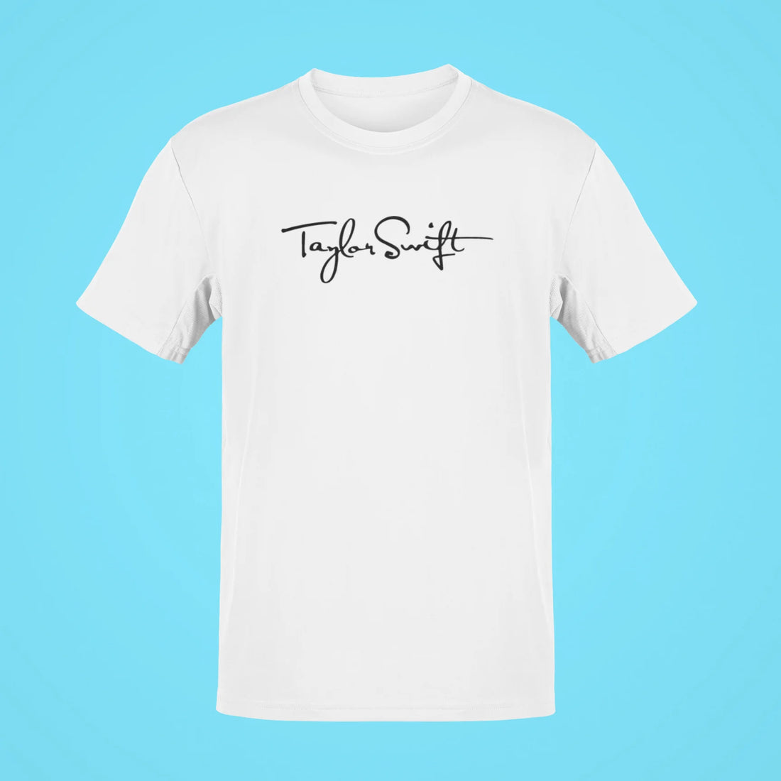 taylor swift autograph oversized t shirt baby blue