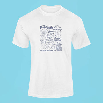 taylor swift collage t shirt 2 white