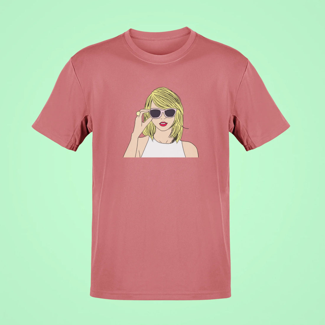 taylor swift face cutout oversized t shirt rose