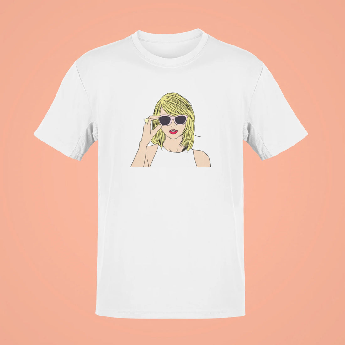 taylor swift face cutout oversized t shirt rose