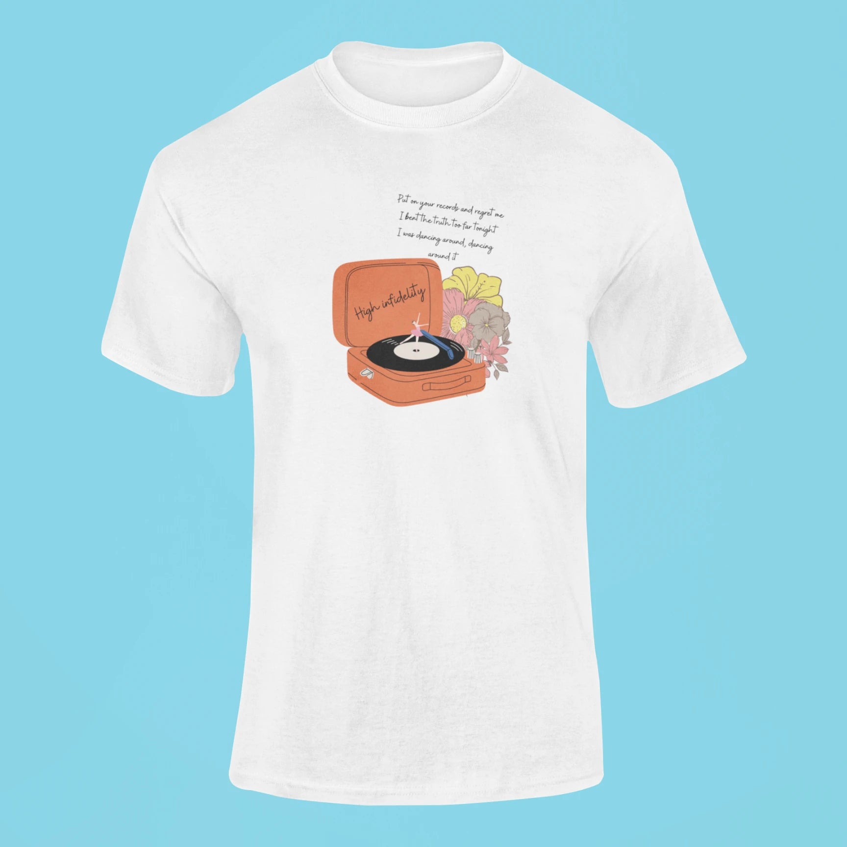 taylor swift high infidelity t shirt white