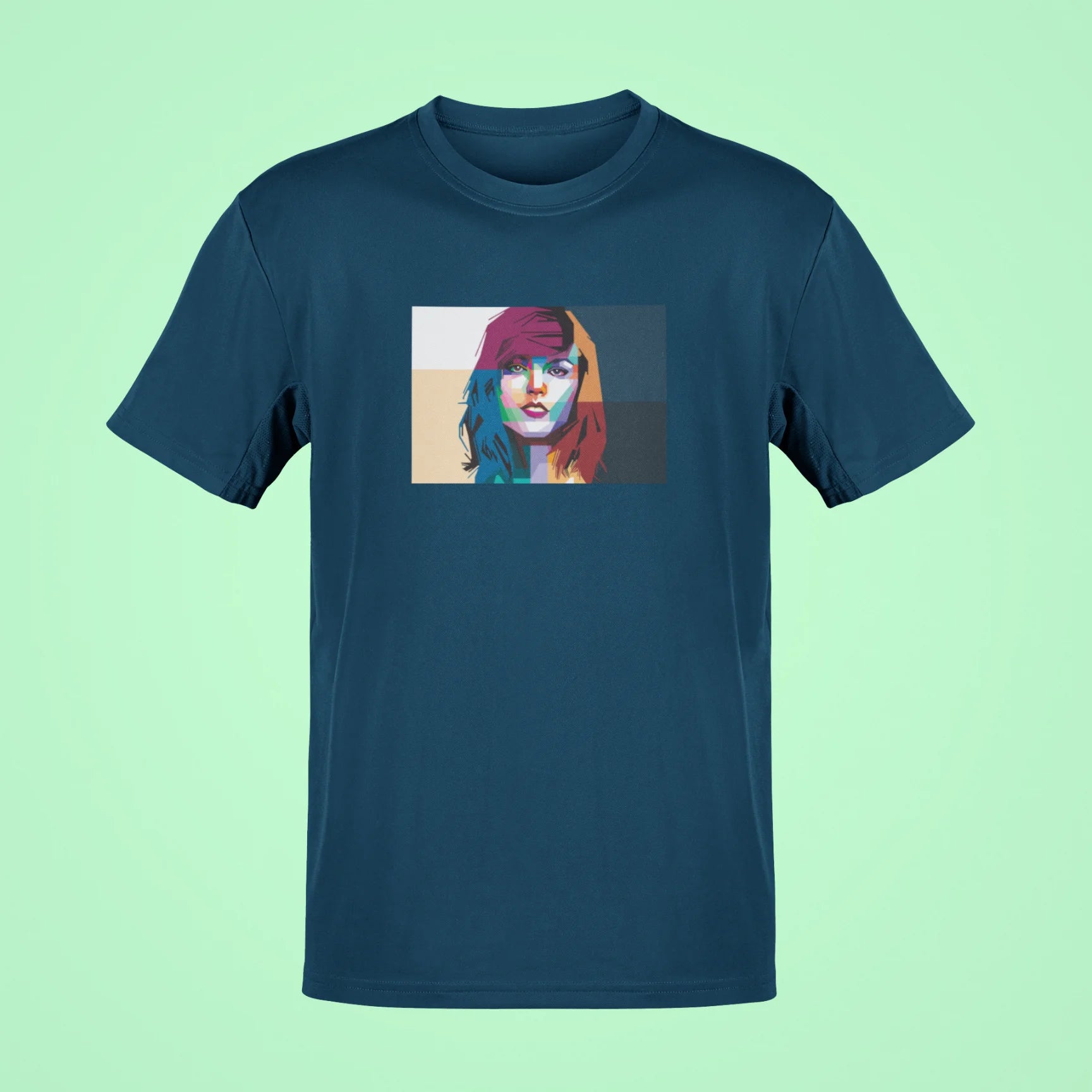taylor swift mosaic oversized t shirt navy blue