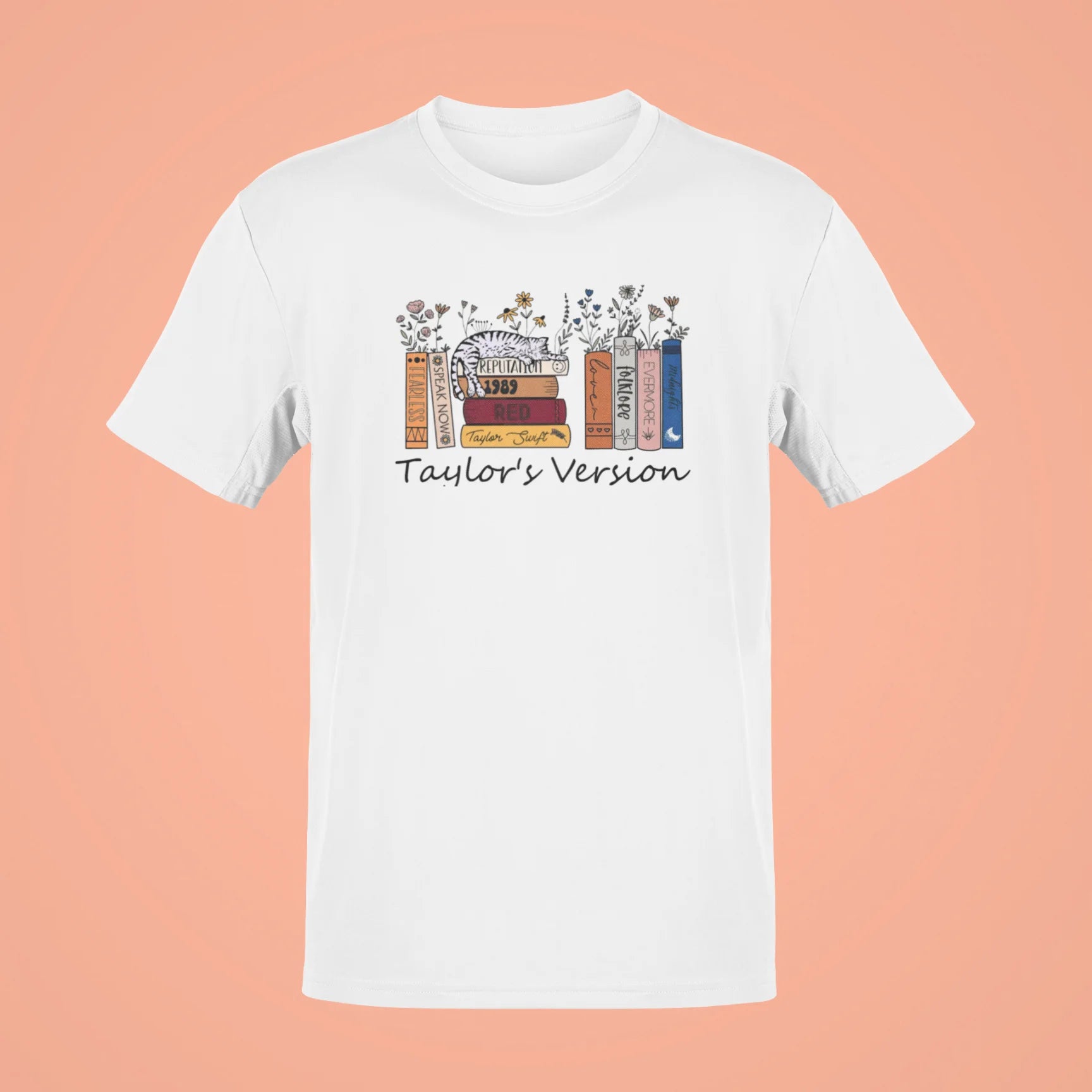 taylor swifts albums as books oversized t shirt 3 white